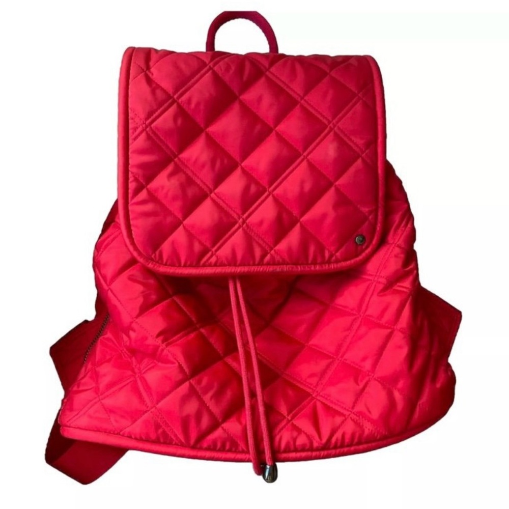Lesportsac Red Quilted Backpack with Flap Top